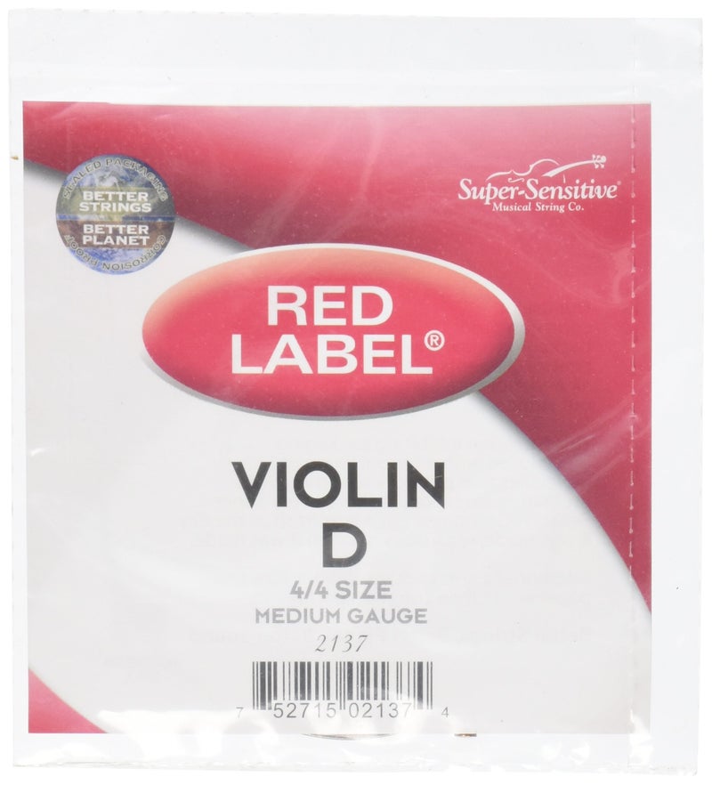 Super Sensitive Red Label Violin D String 4/4 Medium - Image 1